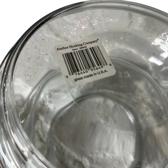 Anchor Hocking Christmas Tree Jar Cookie Clear Glass 10” - Picture 3 of 5